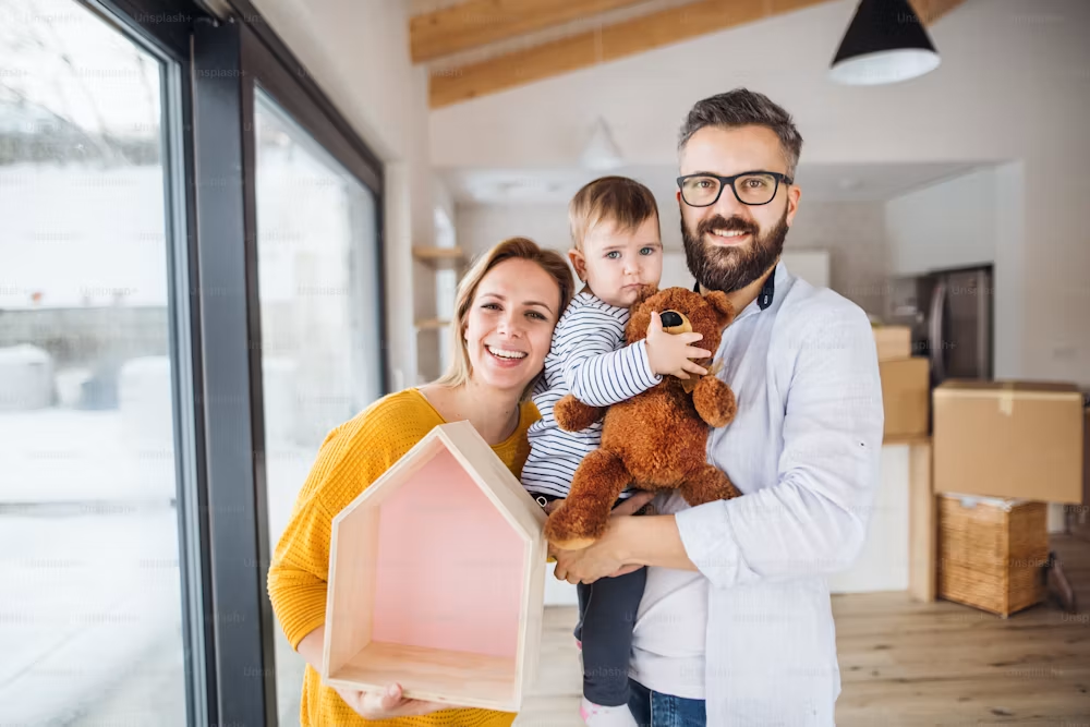Family reviewing homeowners insurance